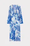 Milly Vince Brushwork Floral Chiffon Cover-up Dress