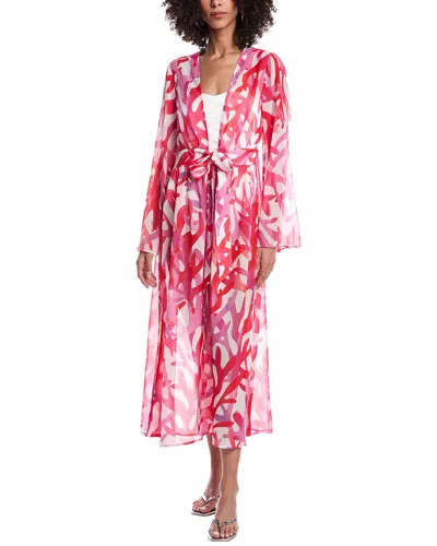 Milly Vince Chiffon Dress In Multi