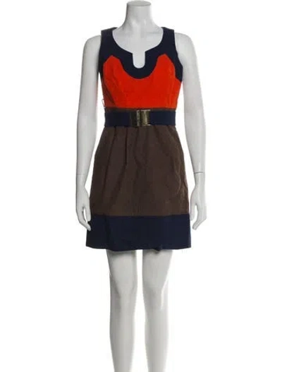 Pre-owned Milly Vintage Long Dress In Blue