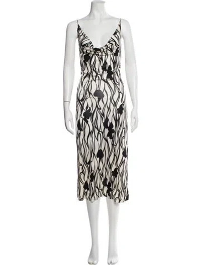 Pre-owned Milly Vintage Midi Length Dress In Multi