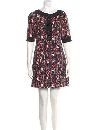 Pre-owned Milly Vintage Mini Dress In Blue