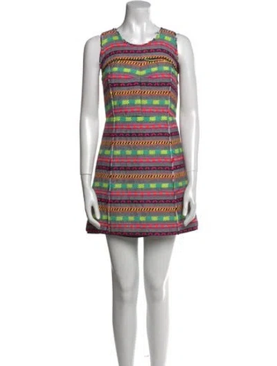 Pre-owned Milly Vintage Mini Dress In Gray