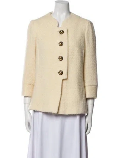Pre-owned Milly Vintage Wool Evening Jacket In Neutral
