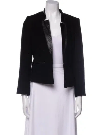 Pre-owned Milly Virgin Wool Blazer In Black