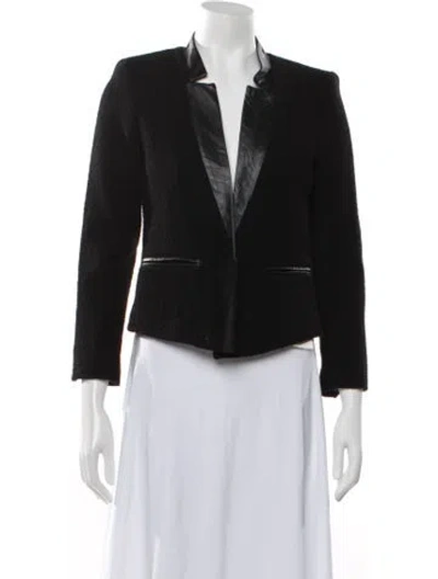 Pre-owned Milly Virgin Wool Blazer In Black