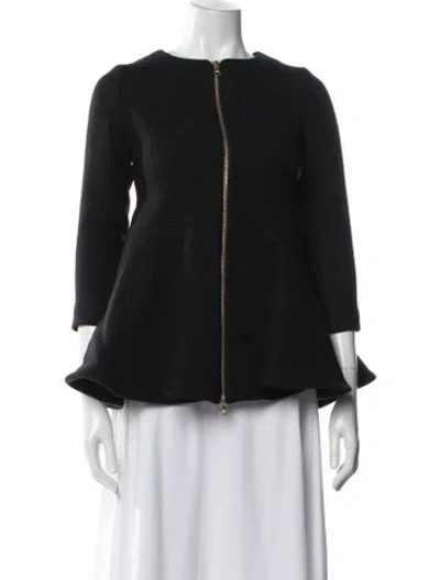 Pre-owned Milly Virgin Wool Jacket In Black