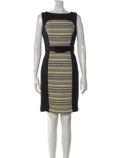 Pre-owned Milly Virgin Wool Knee-length Dress In Black
