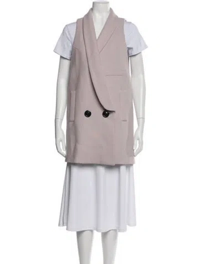 Pre-owned Milly Virgin Wool Vest In Purple