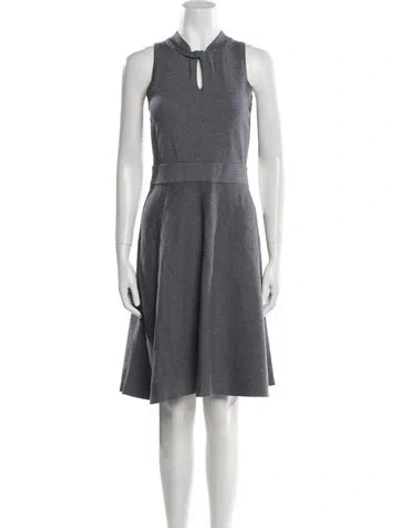 Pre-owned Milly V-neck Knee-length Dress In Blue