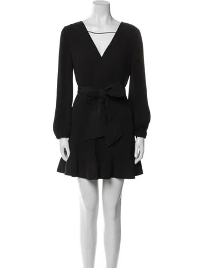 Pre-owned Milly V-neck Mini Dress In Multi