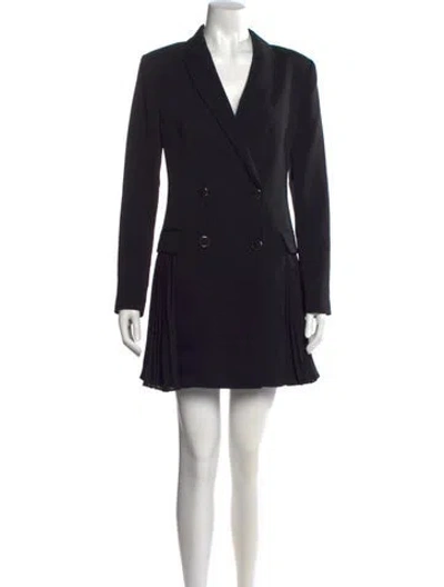 Pre-owned Milly V-neck Mini Dress W/ Tags In Black