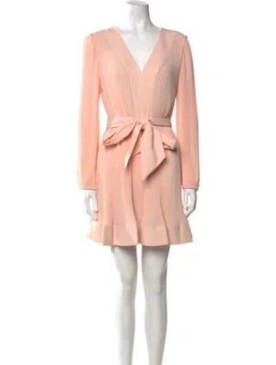 Pre-owned Milly V-neck Mini Dress W/ Tags In Neutral