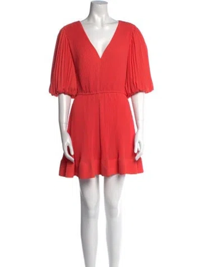 Pre-owned Milly V-neck Mini Dress W/ Tags In Orange