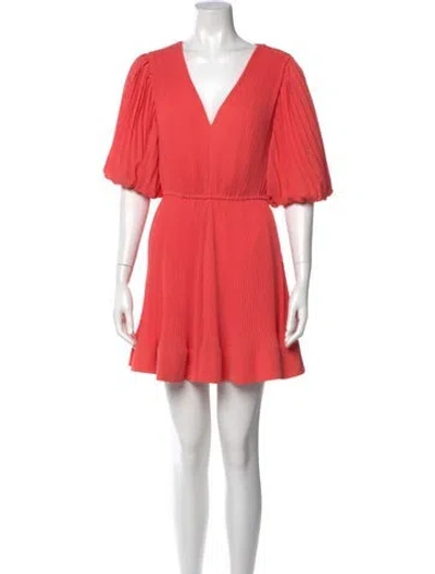 Pre-owned Milly V-neck Mini Dress W/ Tags In Orange