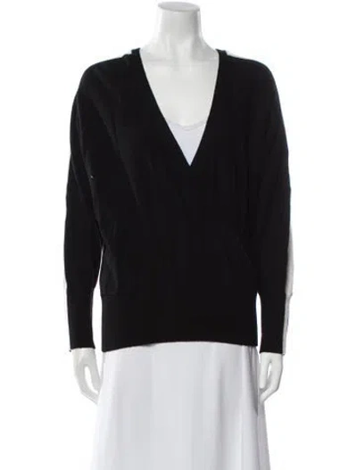 Pre-owned Milly V-neck Sweater In Black