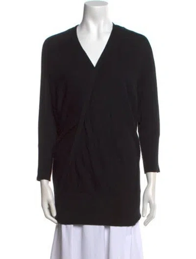 Pre-owned Milly V-neck Sweater In Black