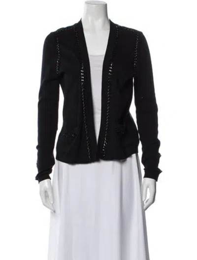 Pre-owned Milly V-neck Sweater In Black