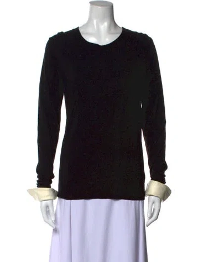 Pre-owned Milly V-neck Sweater In Black