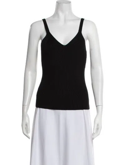 Pre-owned Milly V-neck Sweater In Black