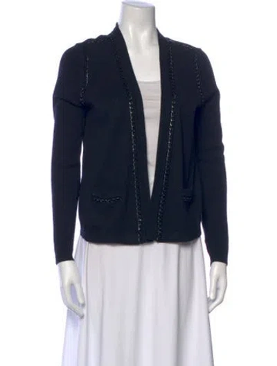 Pre-owned Milly V-neck Sweater In Blue