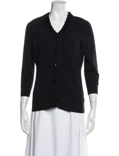 Pre-owned Milly V-neck Sweater In Gray