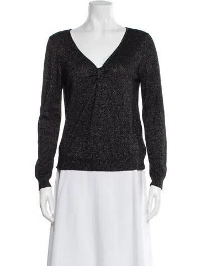 Pre-owned Milly V-neck Sweater In Multi