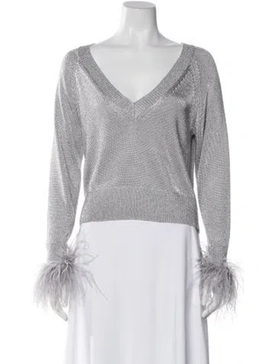 Pre-owned Milly V-neck Sweater In Multi
