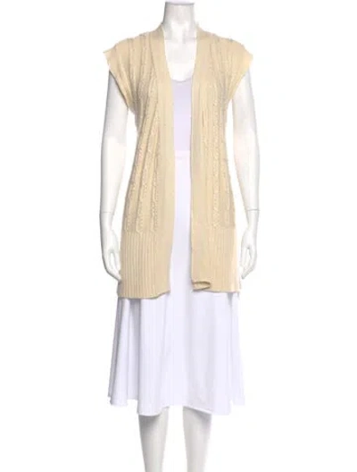 Pre-owned Milly V-neck Sweater In Neutral