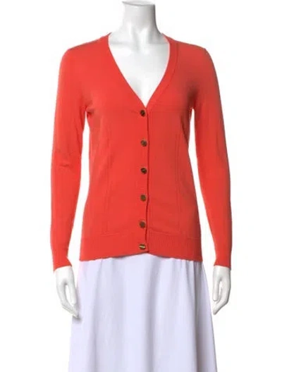 Pre-owned Milly V-neck Sweater In Orange