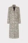 Milly Wanda Sequins Wool Stripe Coat In Multi