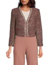 Milly Women's Amaya Tweed Embellished Jacket In Multi