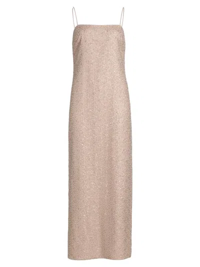 Milly Women's Anastasia Sequined Sheath-style Cocktail Dress In Neutral