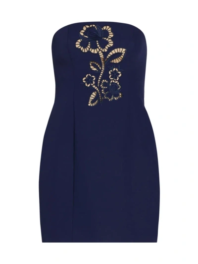 Milly Women's Angel Carnation Strapless Floral Minidress In Navy