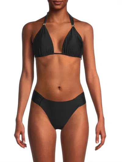 Milly Women's Bardot Halter Bikini Top In Brown