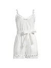MILLY WOMEN'S BEADED COTTON VOILE ROMPER