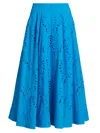 Milly Women's Butterfly Eyelet Skirt In Blue