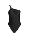 Milly Women's Carvico Vita One-shoulder One-piece Swimsuit In Black