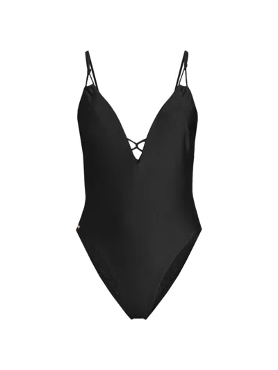 Milly Women's Carvico Vita Strappy One-piece Swimsuit In Black