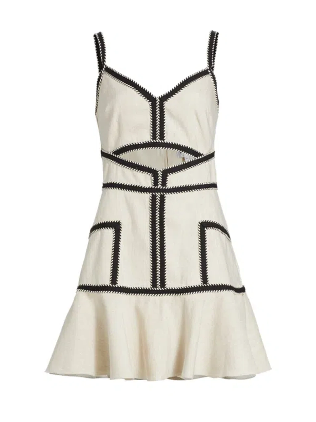 Milly Women's Charlotte Linen Piped Dress In Natural | ModeSens