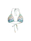 Milly Tropical Chevron Stripe Triangle Bikini Top In Multi