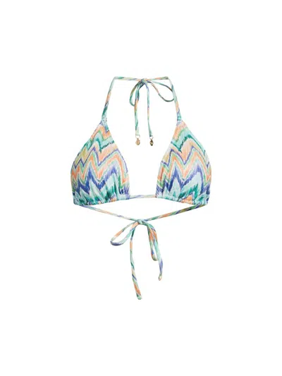MILLY WOMEN'S CHEVRON TRIANGLE BIKINI TOP