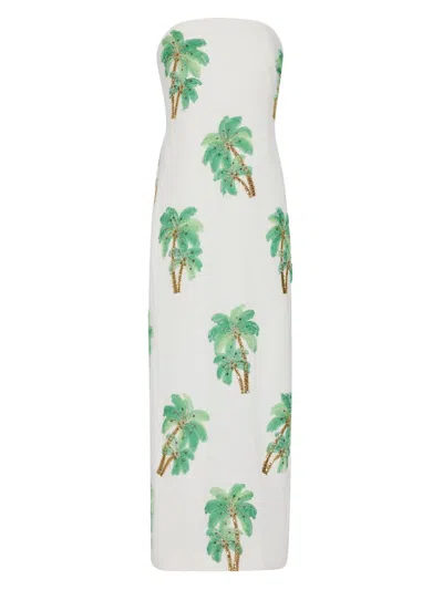 Milly Clara Embellished Maxi Dress In Multi