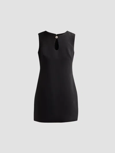 Milly Women's Coco Crepe Mini Dress In Black
