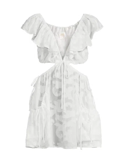Milly Delilah Burnout Dress In White