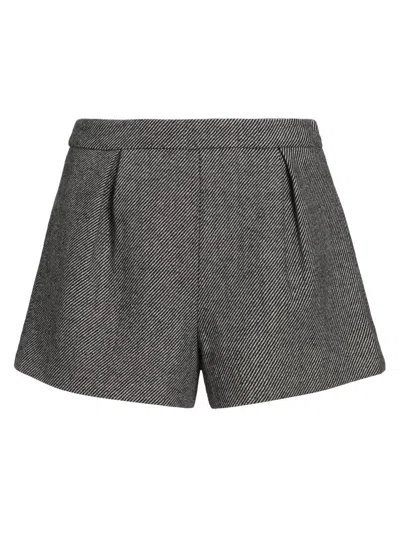 Milly Women's Drew Wool-blend Shorts In Gray