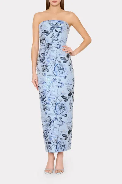 Milly Women's Ella Jacquard Maxi Dress In Blue