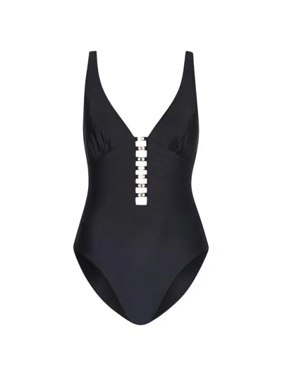 Milly Women's Embellished One-piece Swimsuit In Black