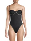 Milly Studded Underwire One-piece In Black