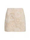MILLY WOMEN'S EMBROIDERED MINISKIRT