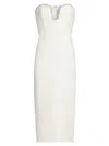 Milly Eden Cutout Embellished Tweed Mini Dress In Ecru